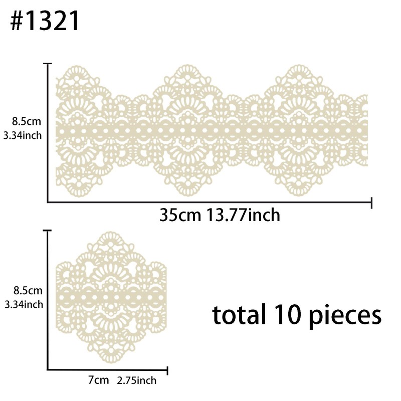 Funshowcase Large Pre-Made Ready to Use Edible Cake Lace Art