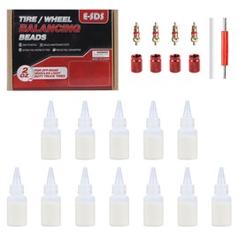 E-SDS Tire Balance Beads 2 oz x 12, Tire Beads for Balance, Tire and Wheel Balancing Beads for Motorcycle/Car/RV with Installation Tools