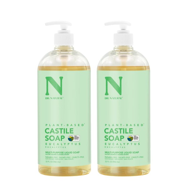 Dr. Natural Pure Castile Liquid Soap 2-pack (Eucalyptus, 64oz)
