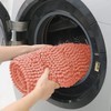 ACCUMTEK Striped Coral Bathroom Rug Set 3 Pieces Ultra Soft,