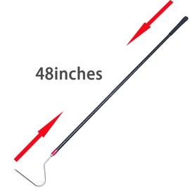 48'' High-Carbon Snake Hook Catcher Stick Tongs Grabber Reptile Pick-up Handling Tools for Catching,Moving Snakes or Hunting Game Finders