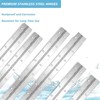 4Pcs Continuous & Piano Hinges, 16Inch 1.2'' Open Width, Silver