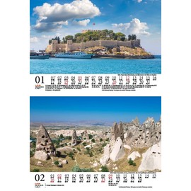 Travel Magic Turkey DIN A5 Wall Calendar for 2025 Ankara Turkey Holiday Set Contents: 1 x Calendar 1 x Christmas Pendant 1 x Greeting Tag (3 Pieces Total)