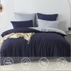 Nesture Bed Linen 155 x 220 cm 2-Piece Dark Blue/Grey