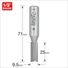 Trend Professional Straight Two Flute Router Cutter, 1/2 Inch Shank,