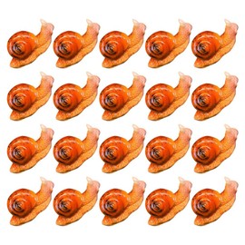 Kichvoe 20pcs Cute Mini Snail Figurines Garden Decor for Fairy Landscapes Adorable Snail Ornaments for Home and Outdoor Decoration Lightweight and Realistic Design