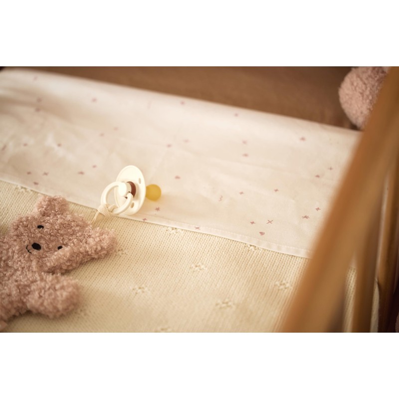Jollein Bettlaken Wiege - Twinkling, Wild Rose - 75x100cm -