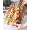 DIFEIUKI Wooden Cutting Board, Bread Stand, with Handle, Pizza Board,