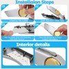 lizenoz Silver Retractable Utility Roofing Knife, Heavy Duty Utility Knife