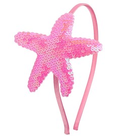 Mermaid Starfish Headpiece Star Headbands for Girls Glitter Sea Shell Head Bands Gift Mermaid Party Headband Mermaid Star Accessories for Girls Mermaids Starfish Hair Bands