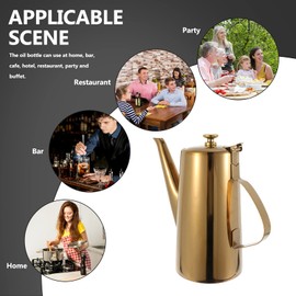 Hemoton Stainless Steel Pitcher Water Pitcher with Wide Handle teapots Juice Jug for Fridge, Beverage Carafe for Cold/Hot Water, Iced Tea 2L