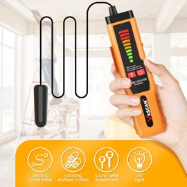 Underground Wire Tracer, VXSCAN F04 Underground Cable Locator with Earphone, Cable Tester for Pet Fence, Locate Control Wires Cables for Locating Irrigation