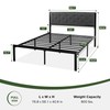 MUTICOR Stylish Full Size Bed Frame with Faux Leather Upholstered