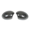 2 Pcs Door Side Rearview Mirror Cover Cap Carbon Fiber