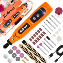 Mini Cordless Rotary Tool Kit, 5-Speed Type-C Charging Rotary Tool with 100 Accessories, 3.7V Power Rotary Tool with Box for Sanding, Engraving, Polishing, Drilling, DIY Crafts