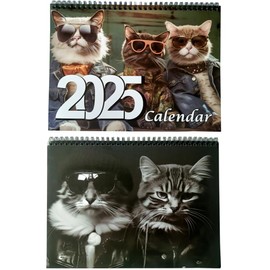 Cat Calendar 2025, Sunglasses Cat Calendar 2025, Funny Wall Calendar 2025, Family Calendar 2025, Sunglasses Cat Calendar 2025, 2025 Cat Calendar 2025 Monthly Planner for Cat Lovers