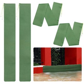4 Pcs 4'× 6'' Long Canvas Sandbags- Thickened Canvas Flood Protection Sand Bags with Elastic Band Reusable Flood Water Barrier Rain Wind Flood Barrier Tube Sandbags for Door Window Flood Control