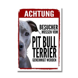 Pitbull Approval Dog Sign Saying Door Sign Dog Sign Warning Sign
