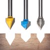 Genmitsu 1/4'' V Grooving Router Bit Set, 60 Degree &