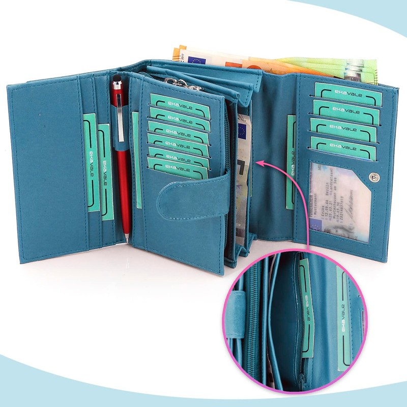 ekavale Wallet 1103-7, turquoise, Classic