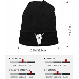 Cute Ghost-Chef Beanie Hats for Men Women Unisex Winter Warm Slouchy Knit Skull Caps Soft Head Hat Cotton Skull Cap Black