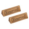 Set of 2 Wooden Table Reserved Bar Restaurant Cafe Reserved
