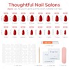 modelones 32 Pcs Halloween Red Fall Press On Uñas Almendra,