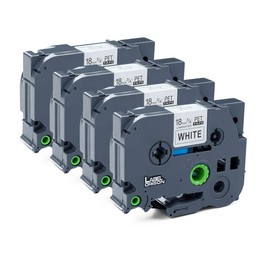 Label Orison Label Tape Compatible with Brother Ptouch TZ241 TZe-241 18mm Tz Tze Tape Cartridge Refills for PT-D400 PT-D600 PT-1880C Label Maker, Black on White, 0.7" (18mm) x 26.2ft (8m),4Pack