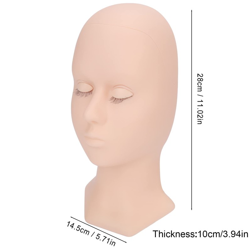 Eyelash Extension Mannequin Head with 3 Pairs Removable Eyelids,Eyelash Mannequin