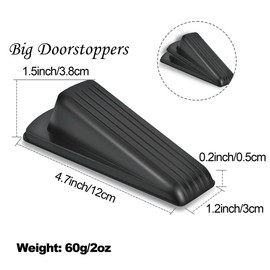5pcs Big Rubber Doorstop Wedge Suitable for All Floors Non-Scratching and Anti-Slip Design