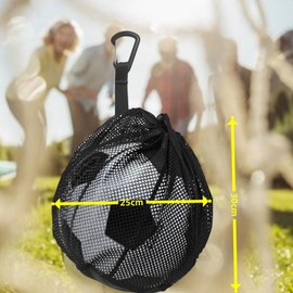 Naisfei Ball Bag, Ball Bag with Drawstring Buckle Clip, Ball Net, 1 Ball Basketball Bag, Backpack, Portable Ball Net, Basketball Bag, Ball Net Bag, Ball Bag, Mesh Bags for Children and Adults