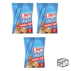 Chex Mix Snack Mix | Family Size | 15 oz | 3 Pack | Bundled by Lilypacks Express (Traditional)