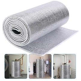 moonoom Water Heater Blanket Insulation Wrap,13.1ftx 15.7in Aluminum Foil Hot Water Heater Cover,Hot Water Heater Jacket for Winter Heater Insulation