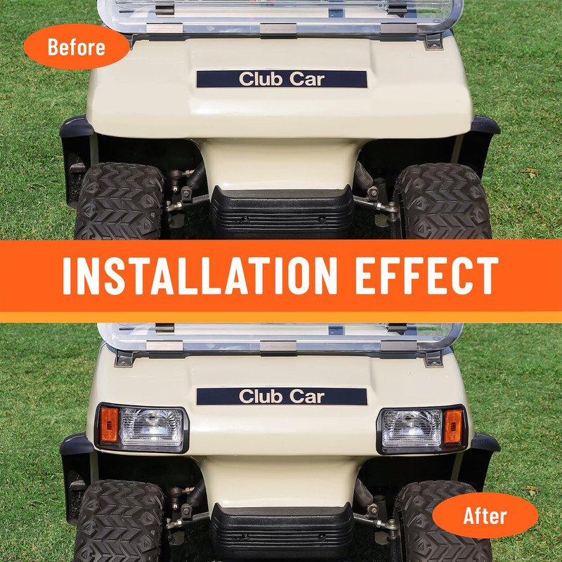 Drive-up Golf Cart Headlights, Halogen Headlights Factory Style for Club