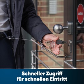 Be-Hold Key or ID Card Yo-Yo with Extra-Strong Spring and Tear-Resistant Cord, with Belt Clip, Key Ring and Textile-Reinforced, Many Potential Uses