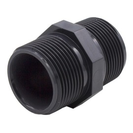 VARIOSAN Double nipple 14054, 1 1/4 inch male thread/male thread, PVC-U, 16 bar