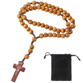 NOPKESV Catholic Rosary Wood for Men and Women