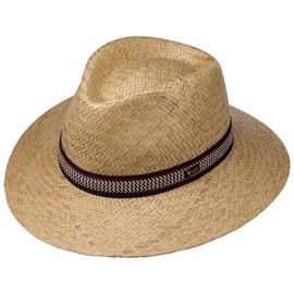 Lipodo Straw Hat - Natural Coloured Hat - Spring/Summer - Summer Hat with Zag Pattern - Women & Men Natural M (56-57 cm), natural