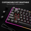 DURGOD TGK021 Mechanical Gaming Keyboard, 104 Keys Wired Keyboard with