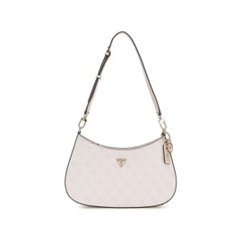 GUESS Noelle II Top Zipper Shoulder Bag White Logo
