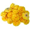 ARTIFIPLANT Fake Yellow Flower Heads for Craft,3.3'' Rose Heads Artificial