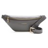 Lazarotti Bologna Women's Leather Belt Bag, Adjustable Shoulder Strap, Large