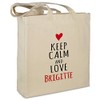 'Fabric Case with "Brigitte – KEEP CALM – Colour Beige