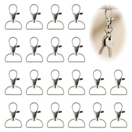 20PCS Carabiner Clipswith snap lock with a load capacity of up to 40 kg,Small Metal Clips & Climbing Carabiner Style Key Ring Hoop,Double-Anti-Misopening Locking Design for Keys, Gear, Outdoor EDC