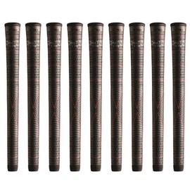 Winn Dritac Lite Oversize (+1/8") Dark Gray - 9 Piece Golf Grip Bundle