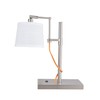 Aspen Creative 40157-11, 15" High Transitional Metal Task Lamp, Brushed