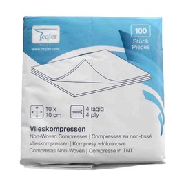 Teqler Teqler Vlieskompressen, unsteril 10 x 10 cm
