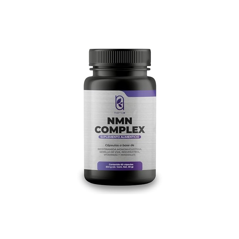 NAIMA NMN Complex, 60 Cápsulas | Suplemento Alimenticio con Resveratrol,