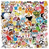 TUMAJI 50PCS 90s Cartoon Stickers, Vinyl Waterproof Cute Cartoon Characters Stickers for Kids Teens Adults, Classic Mixed Anime Decals for Laptop Computer Bumper Skateboard