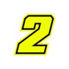 4R Quattroerre.it 13382 Racing Number 2 Moto GP, Neon Yellow,